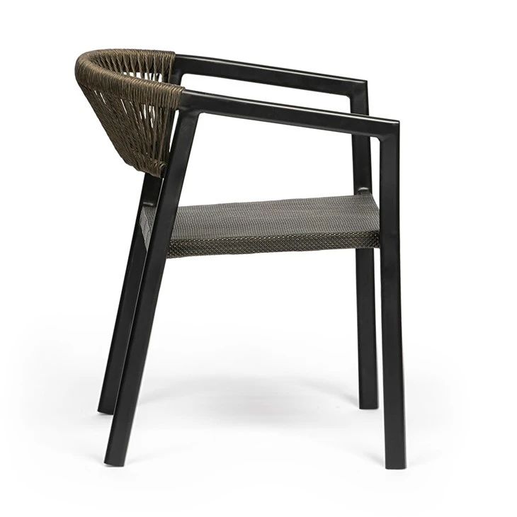 Twisted PE Rope Chair Outdoor Dining Chair