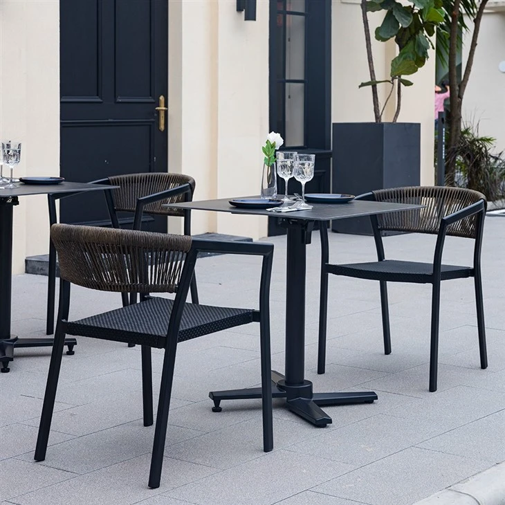 Twisted PE Rope Chair Outdoor Dining Chair