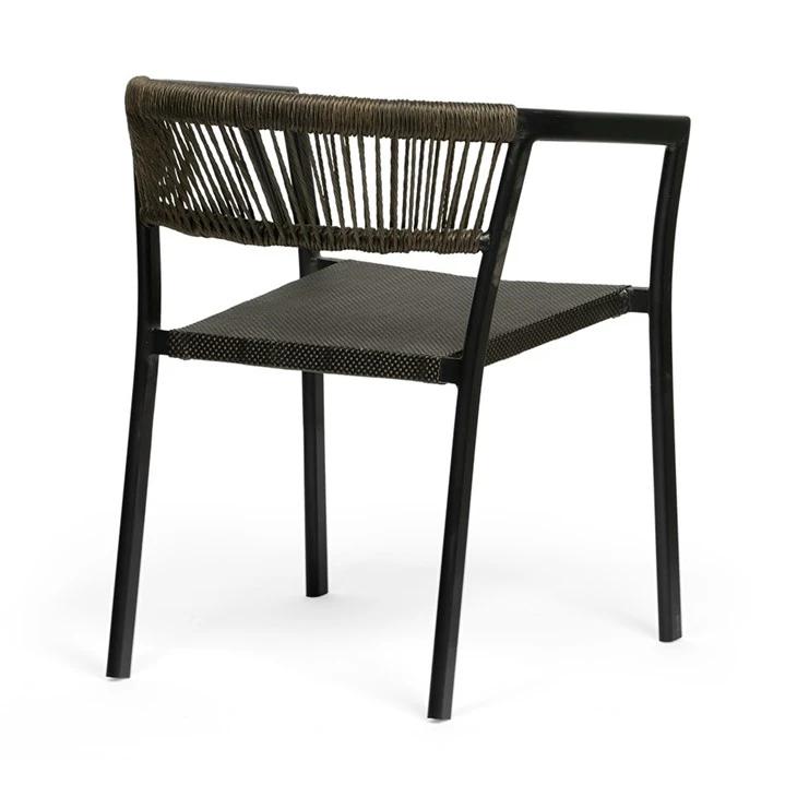 Twisted PE Rope Chair Outdoor Dining Chair